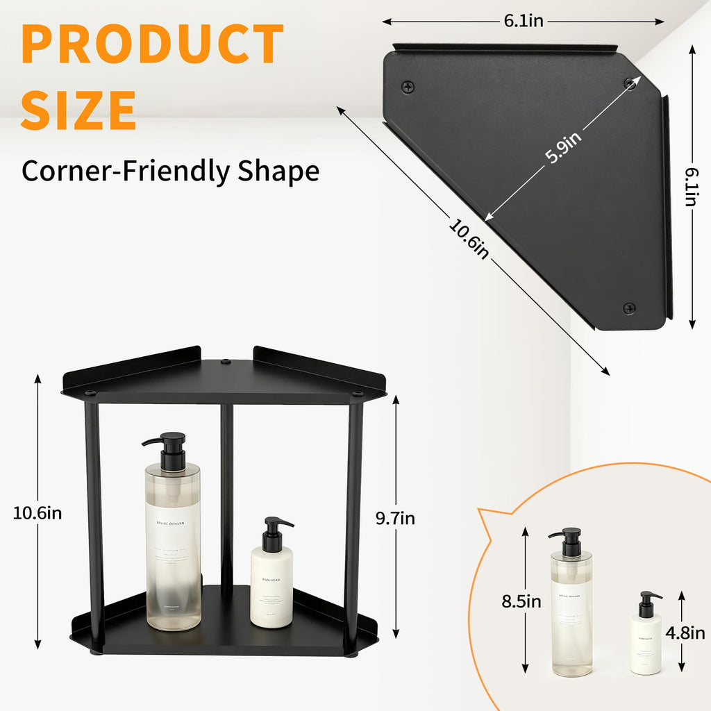 2 Tier Bathroom Counter Organizer, Vanity Organizer Corner Shelf
