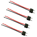 4Pcs H7 Male Socket Headlight Fog Light Adapter Connector Wiring Harness Bulb Socket for Universal LED Wire Connection