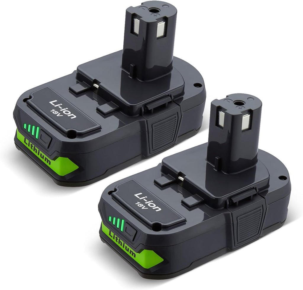 LORDONE 3000mAh P108 Replacement Battery for Ryobi 18V,2 Pack
