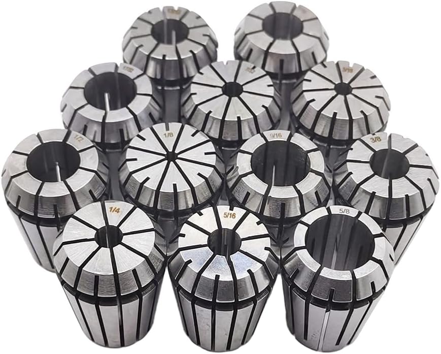 12Pcs ER25 Collet Chuck Spring Collet Set CNC Engraving Milling Lathe Chuck Tool Fit for CNC Engraving Machine and Milling Lathe Tool