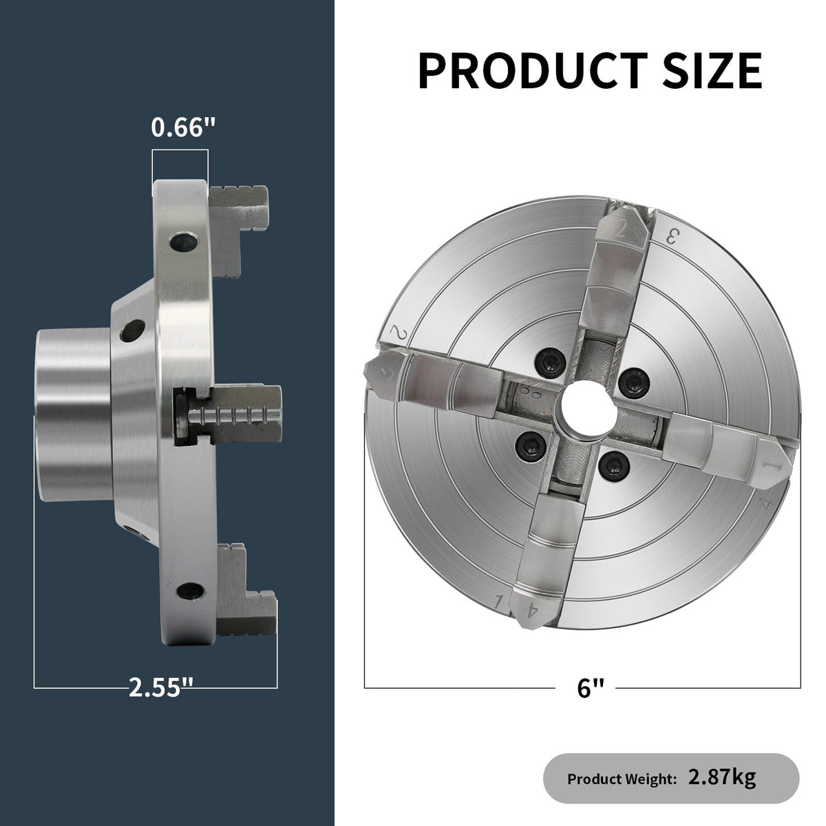 Wood Lathe Chuck 6 inch 4 Jaws Self-Centering Lathe Chucks