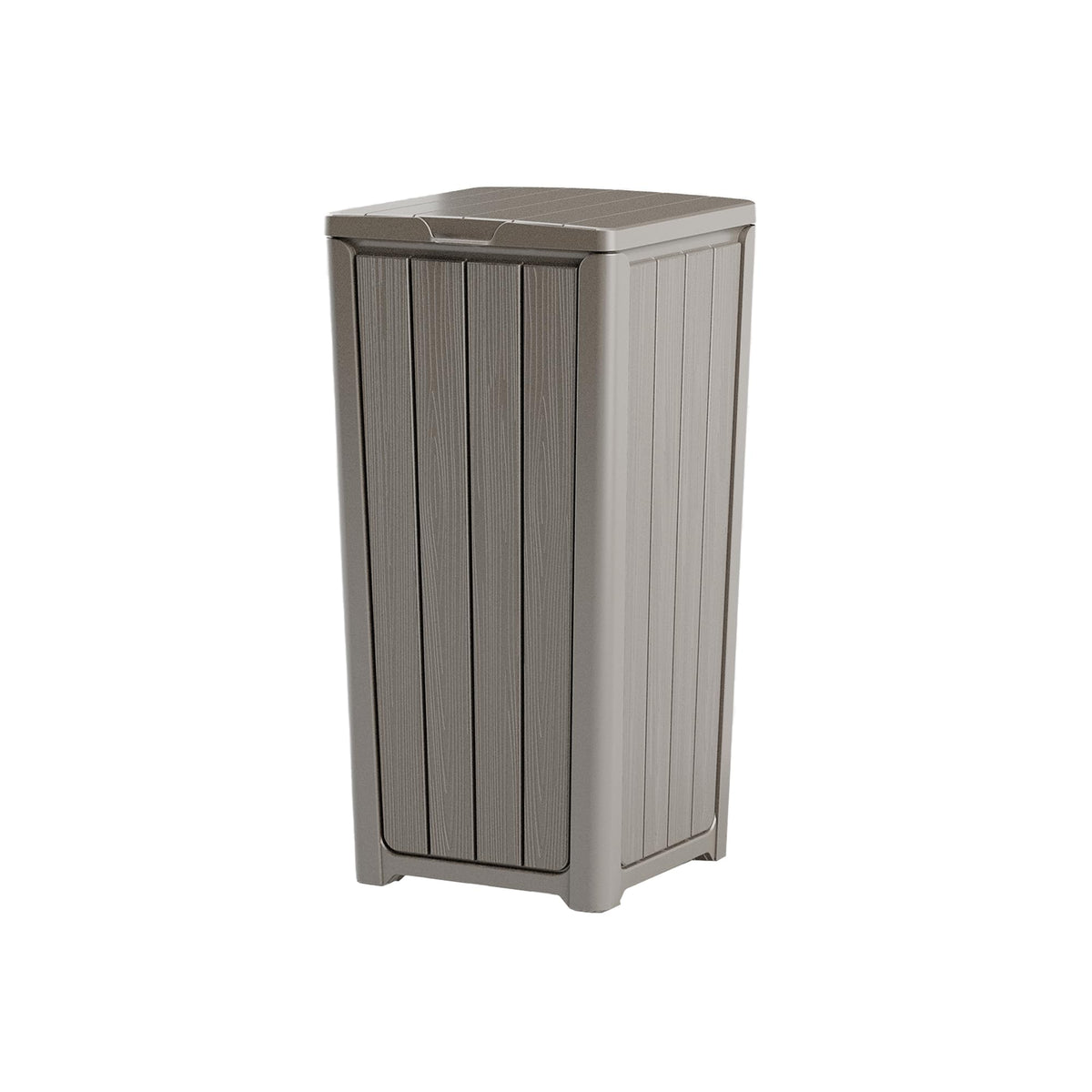 23 Gallon Outdoor Trash Can Waterproof Resin Garbage Can with Lid Outside Trash Bin for Porch Backyard, Deck, Patio