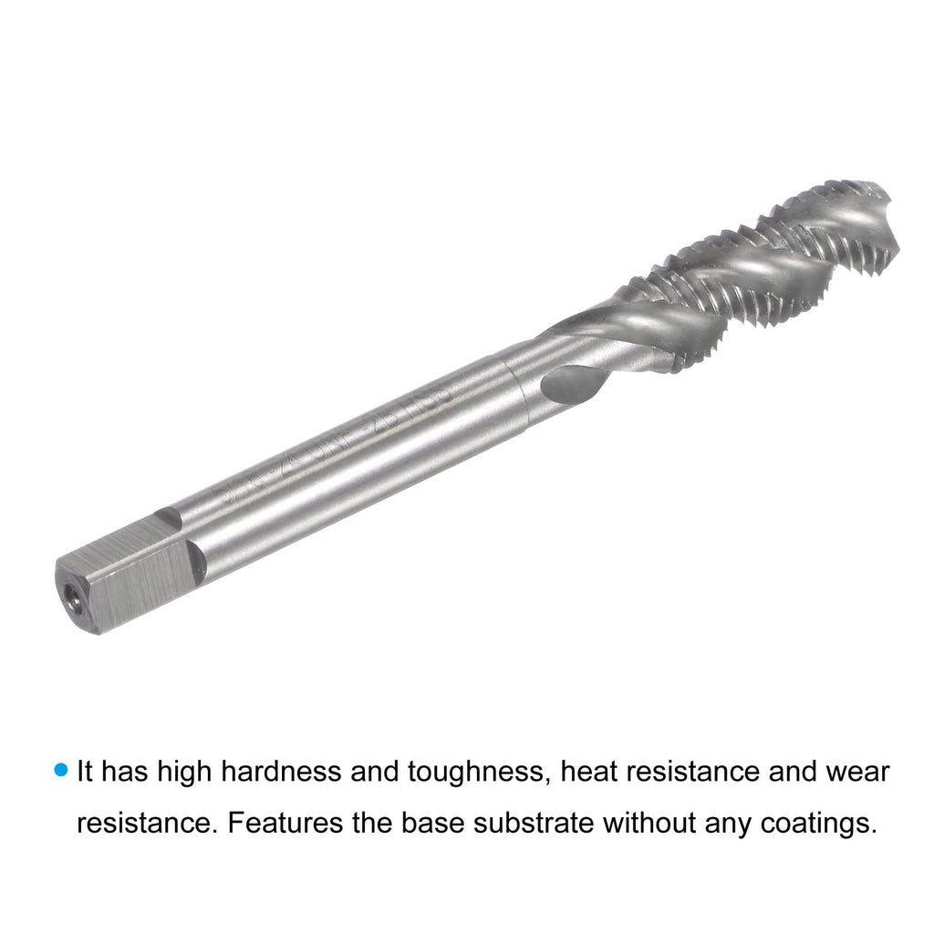 uxcell Spiral Flute Taps 5/16-24 UNF 2B High Speed Steel (HSS) Uncoated Tap