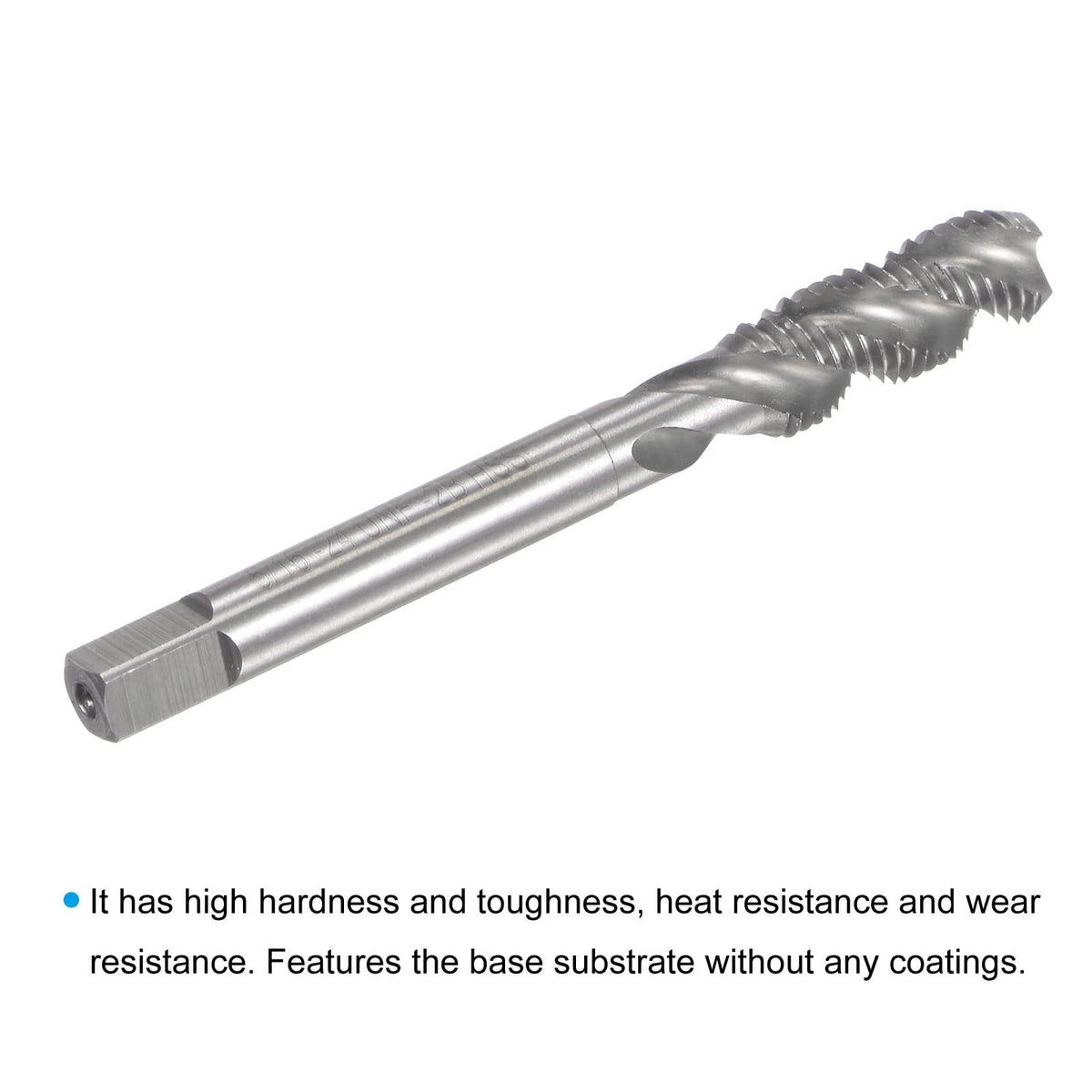 uxcell Spiral Flute Taps 5/16-24 UNF 2B High Speed Steel (HSS) Uncoated Tap