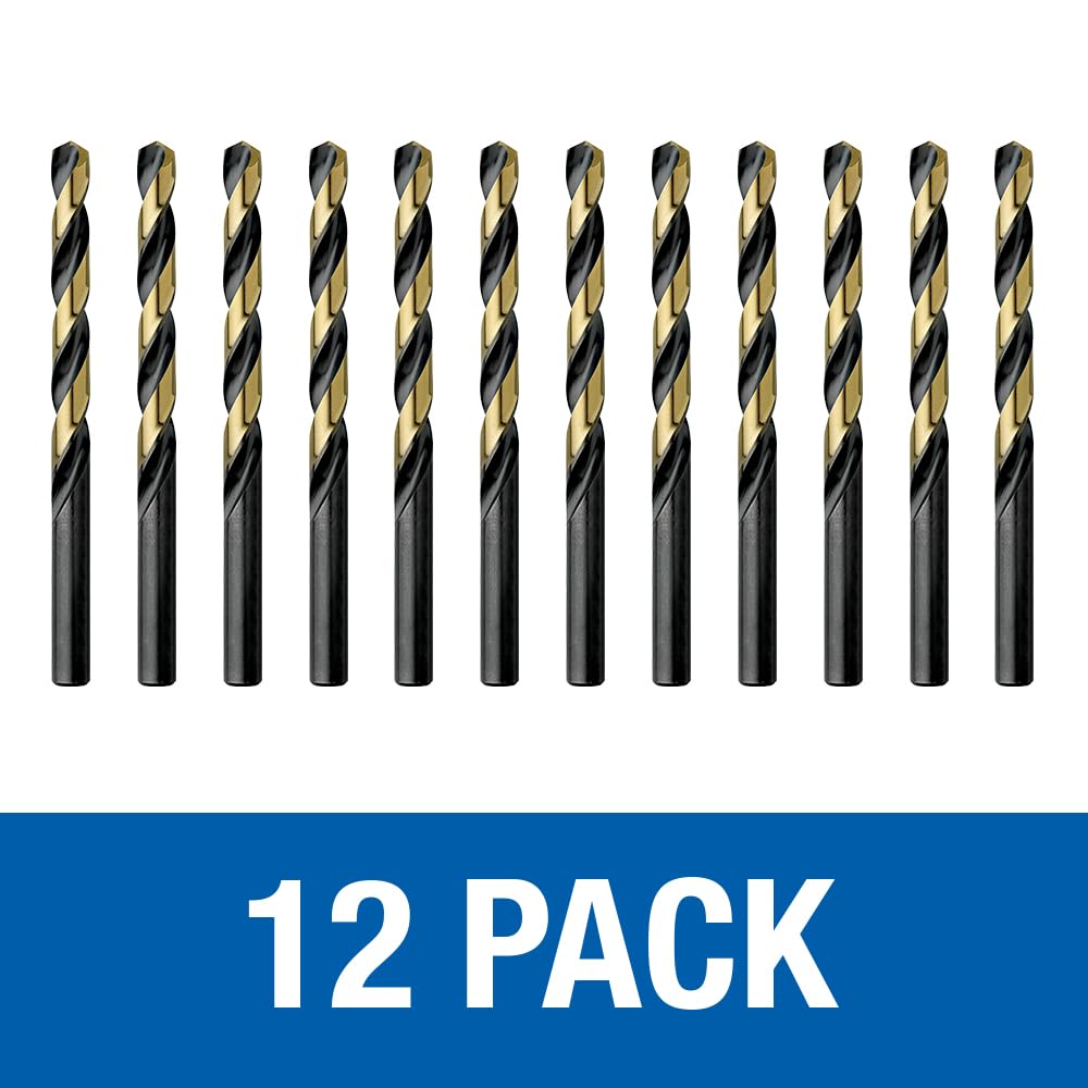 Champion Cutting Tool Heavy Duty BlackGold Jobber Drill Bits, 135 Degree Split Point: XGO-5/32 (12 pieces per pack)-MADE IN USA