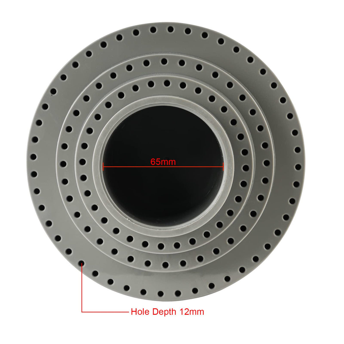 DZQ 360 Degree Rotating Bur Holder 116 Holes 1/8" Diameter Gray