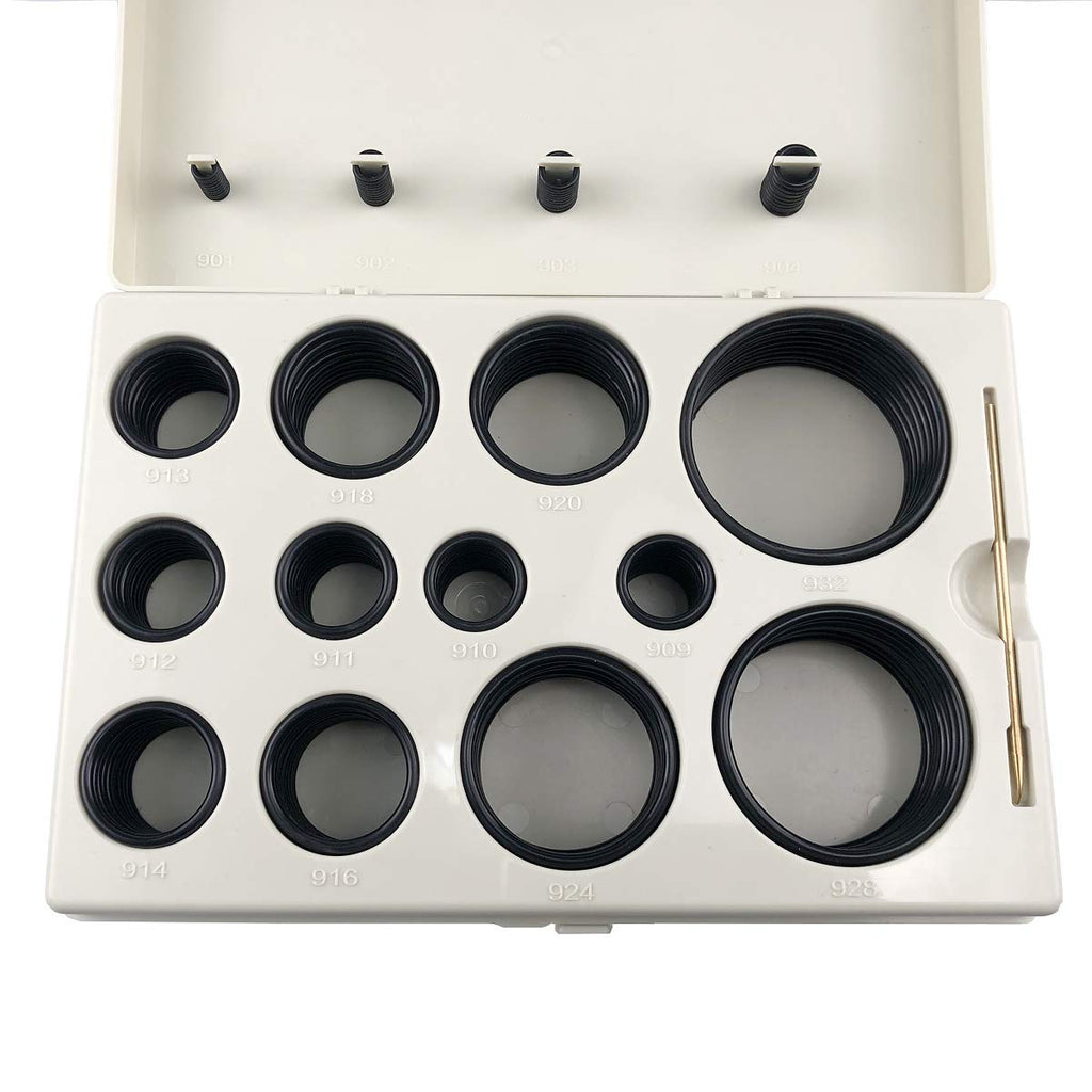 SAE O-Ring BOSS Hydraulic 212 Piece O Ring Assortment Seal Kit Buna-N 90 for Hydraulic Fittings Hoses