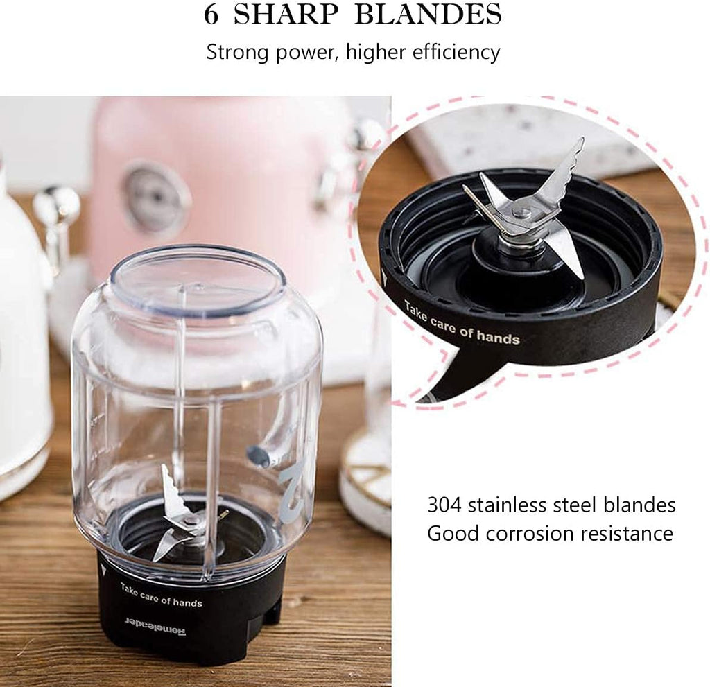 Smoothie Blender, Homeleader Portable Personal Blender with 6 Sharp Blades for Shakes and Smoothies, 21oz Travel Cup