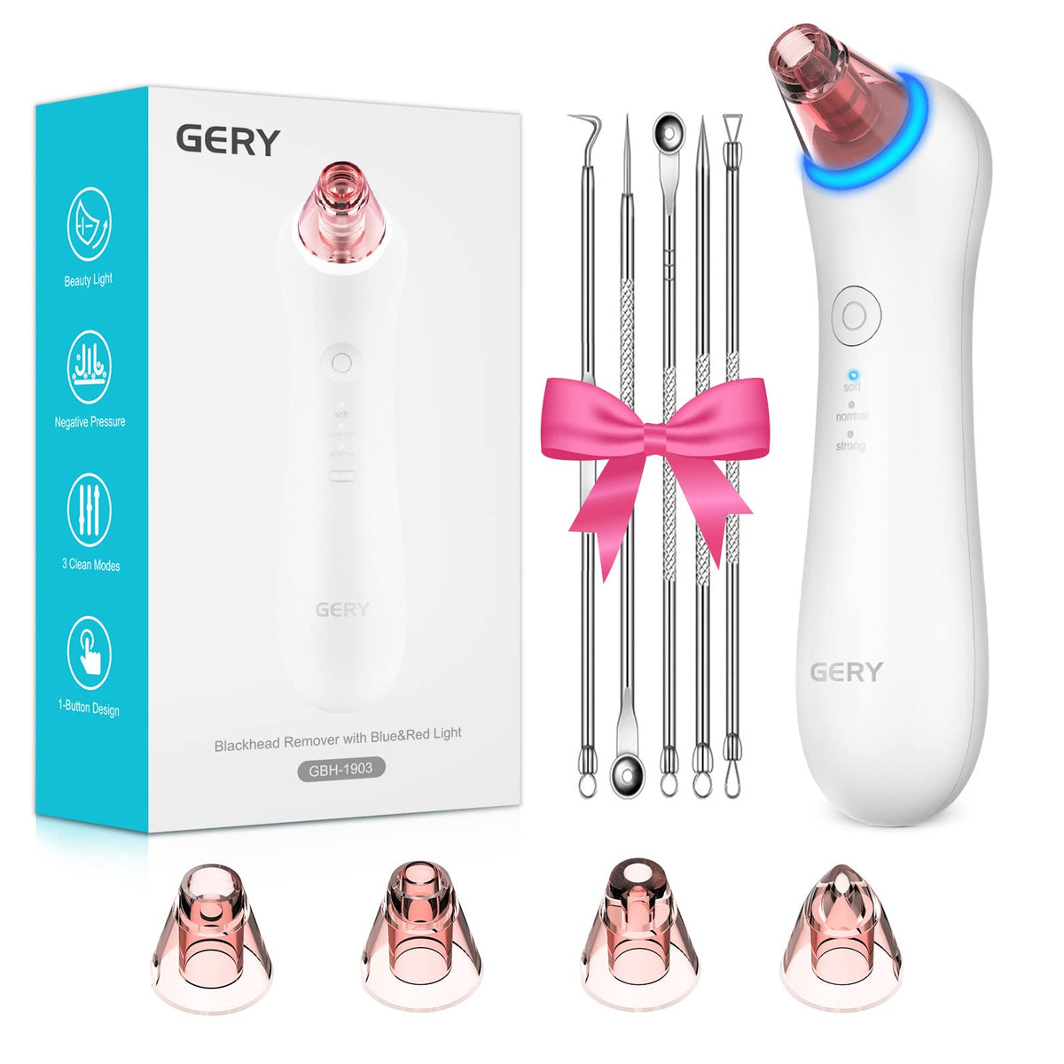 Blackhead Remover Pore Vacuum for Face Nose, Pimple Extractor Tools
