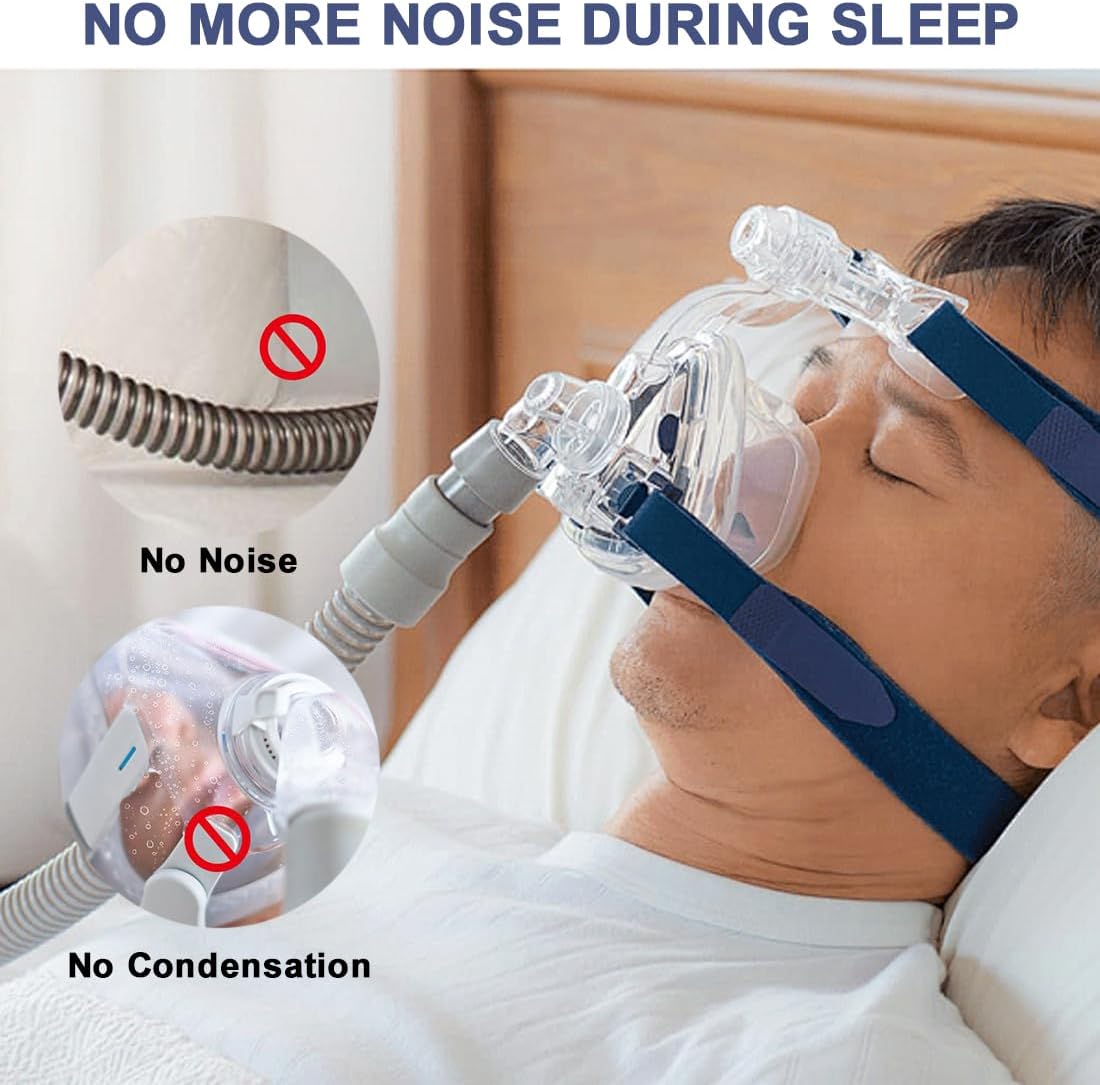 CPAP Hose Cover 6.3ft Full Length Zipper Compatible with ResMed CPAP Tube Cover Sleeve Wrap Reduces Condensation Noise Cat Proof