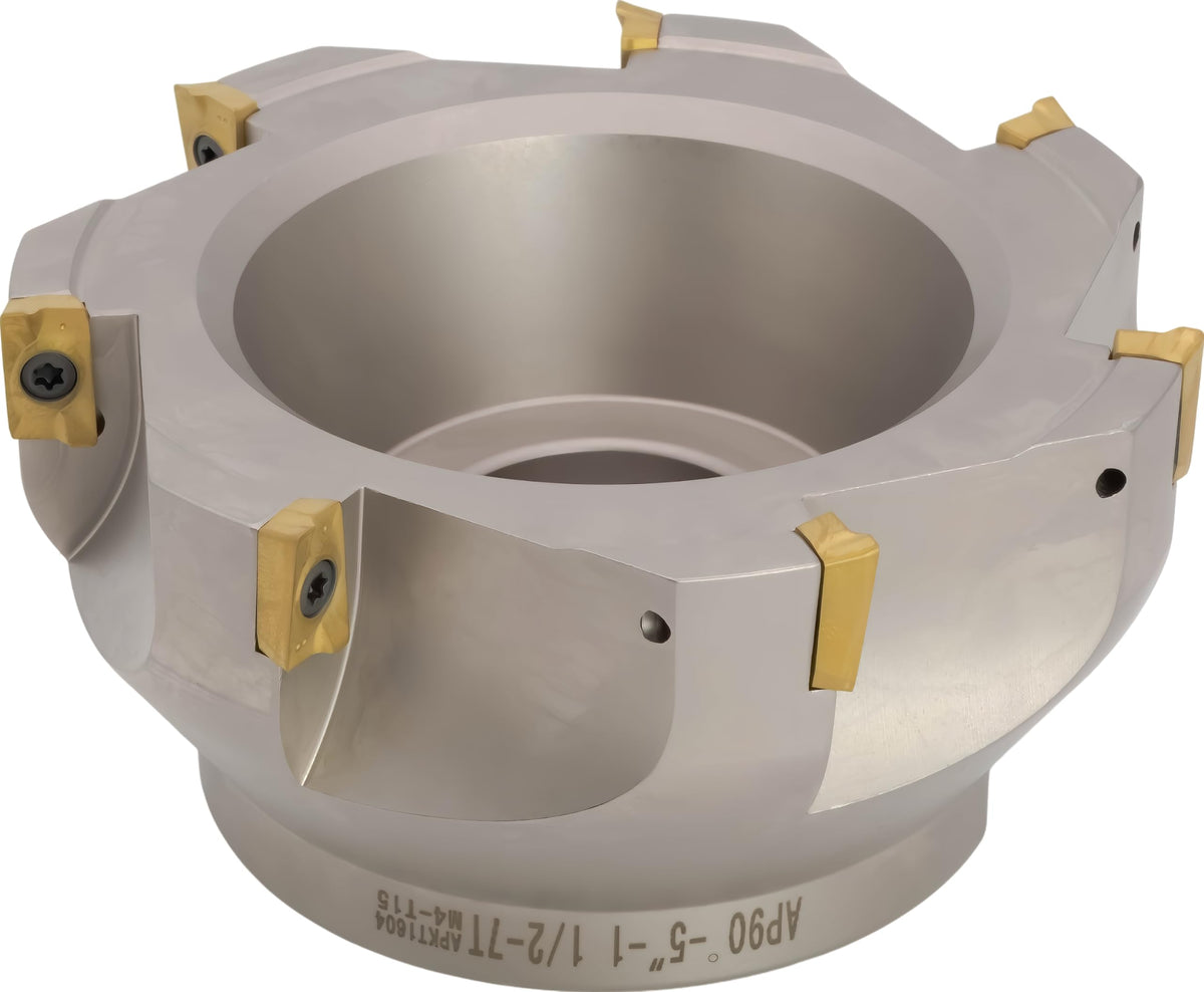CME 5" 90° Indexable Face Mill, Incl 7 APKT1604 Inserts