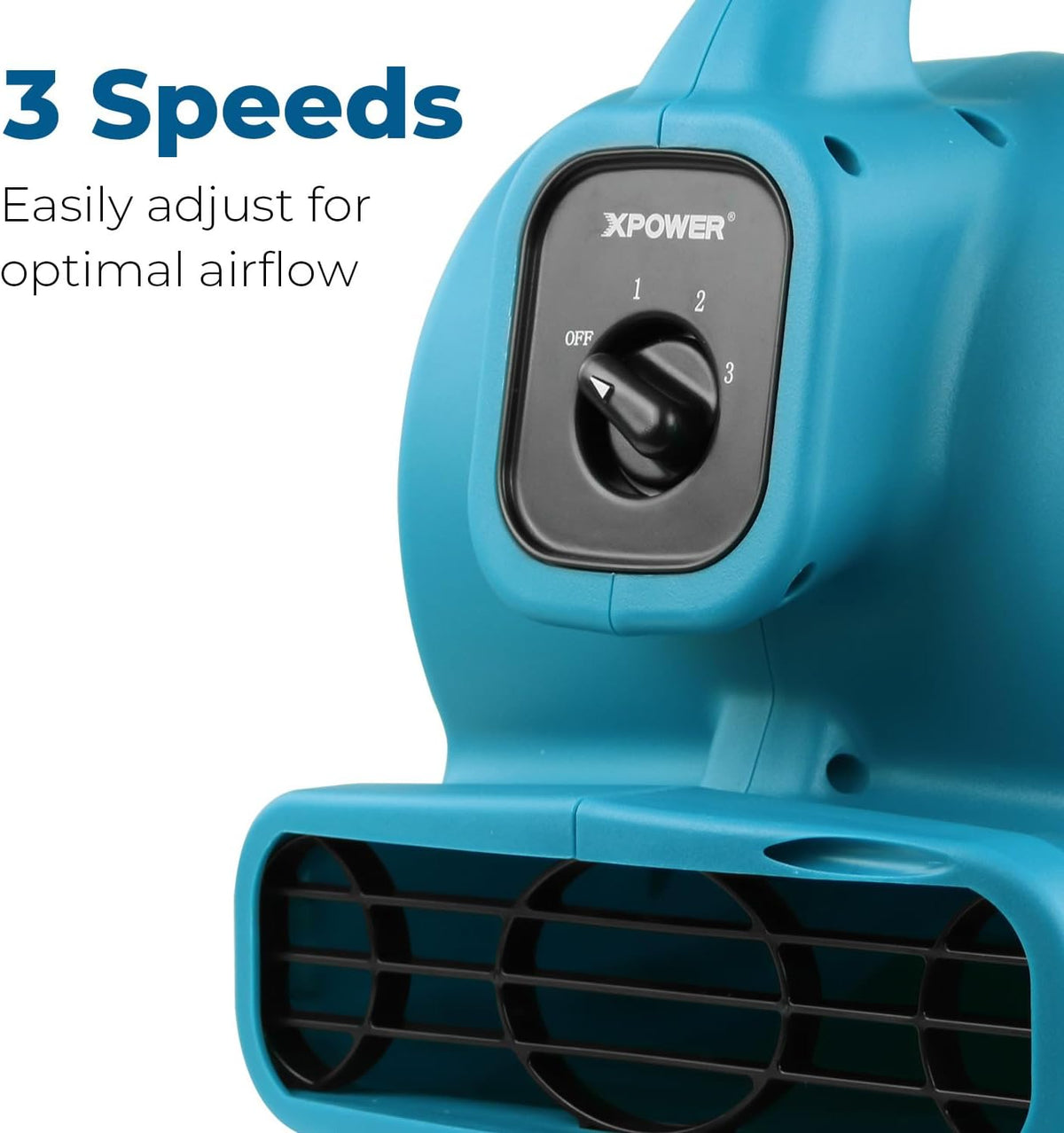P-80 Mini Utility 600 CFM Centrifugal Air Mover, Floor Fan, Blower, Stackable, for Drying，Cooling, Ventilating, Home
