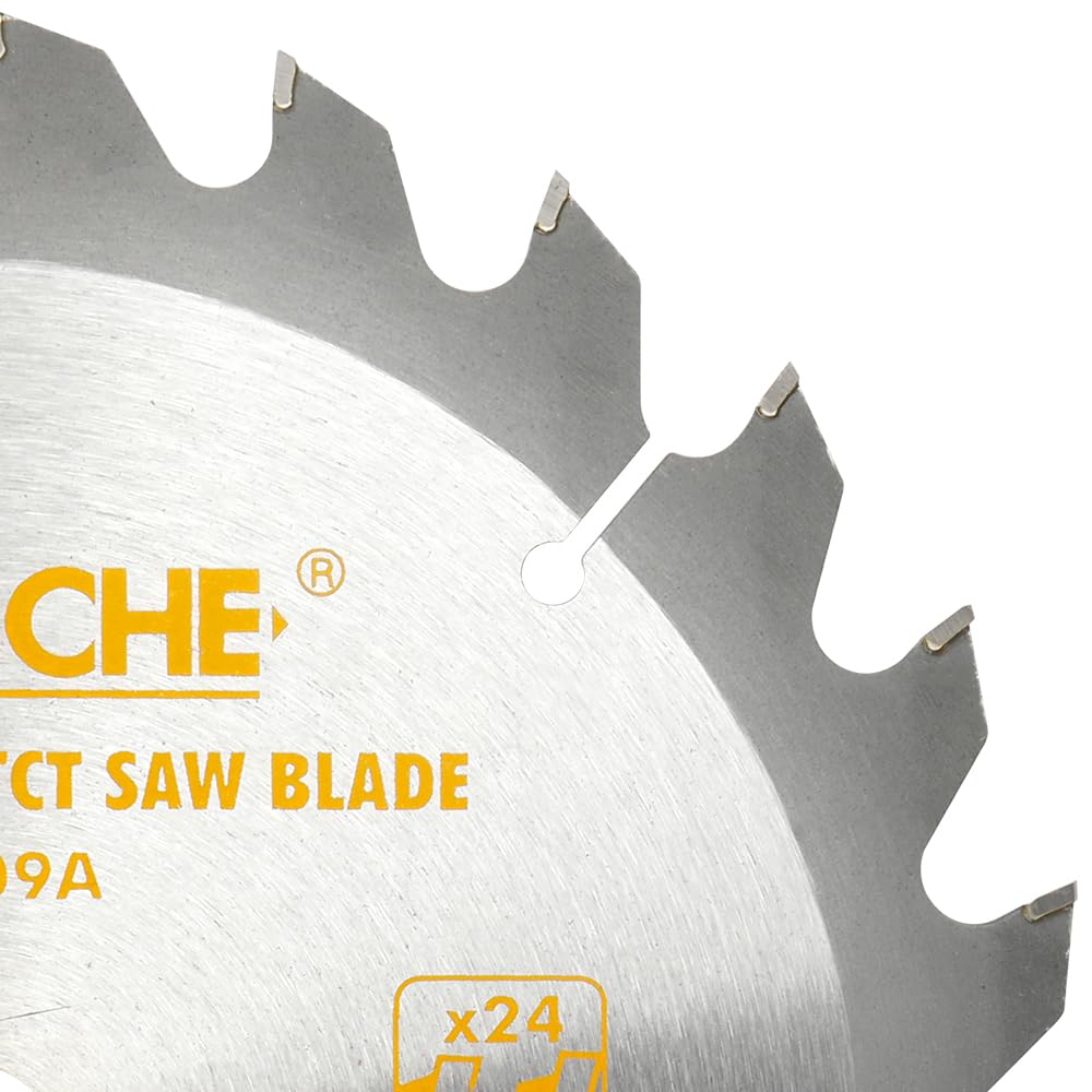 Hoteche 7-1/4-Inch Circular Saw Blade for Wood 24-Tooth Tungsten Carbide-Tipped Blade High-Performance Professioal Saw Blade for Circular Saws and Miter Saws, Rhombus Hole Size 5/8-inch