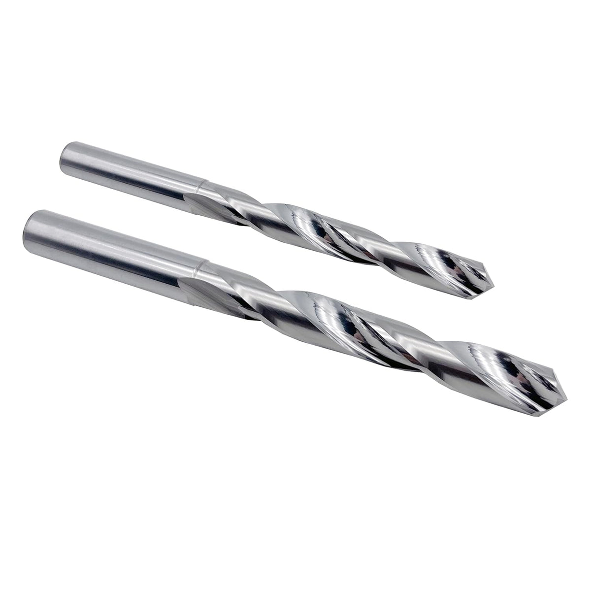 LU&MN Solid Tungsten Carbide Jobber Drill Bit Set, 1/4" & 3/8", 2 Pcs Total