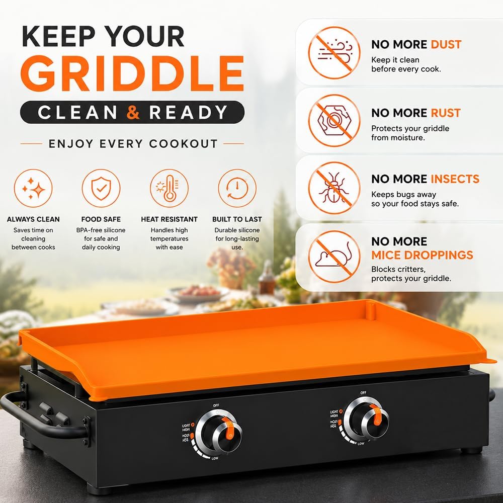 Silicone Griddle Mat for VIVOHOME 36" Outdoor Propane Flat Top Griddle, Non Stick Grill Mat for Outdoor Cooking