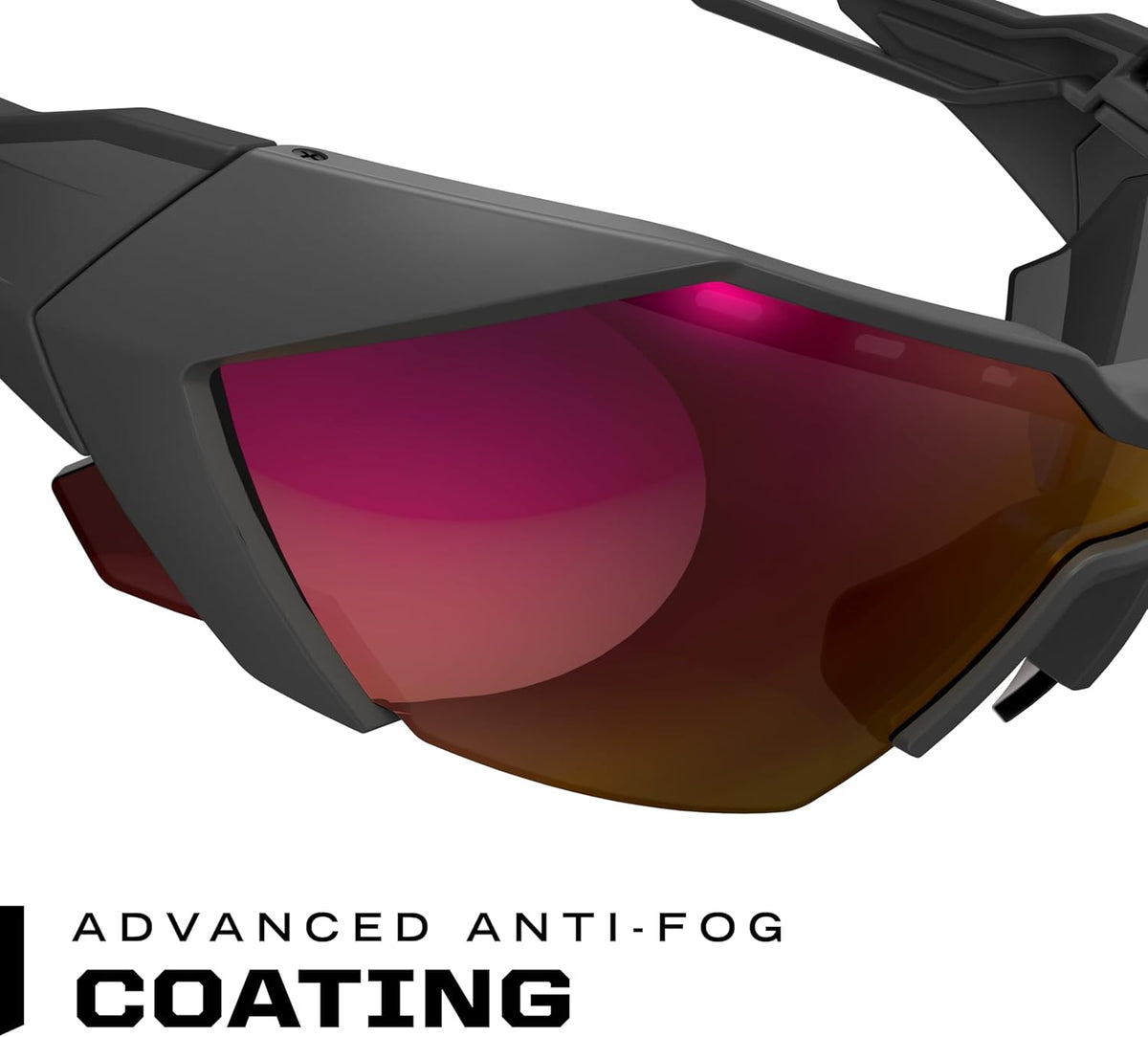 Vision Type-E Safety Glasses with Advanced Anti Fog, Scratch Resistant, Black Half Framed Protective Eyewear