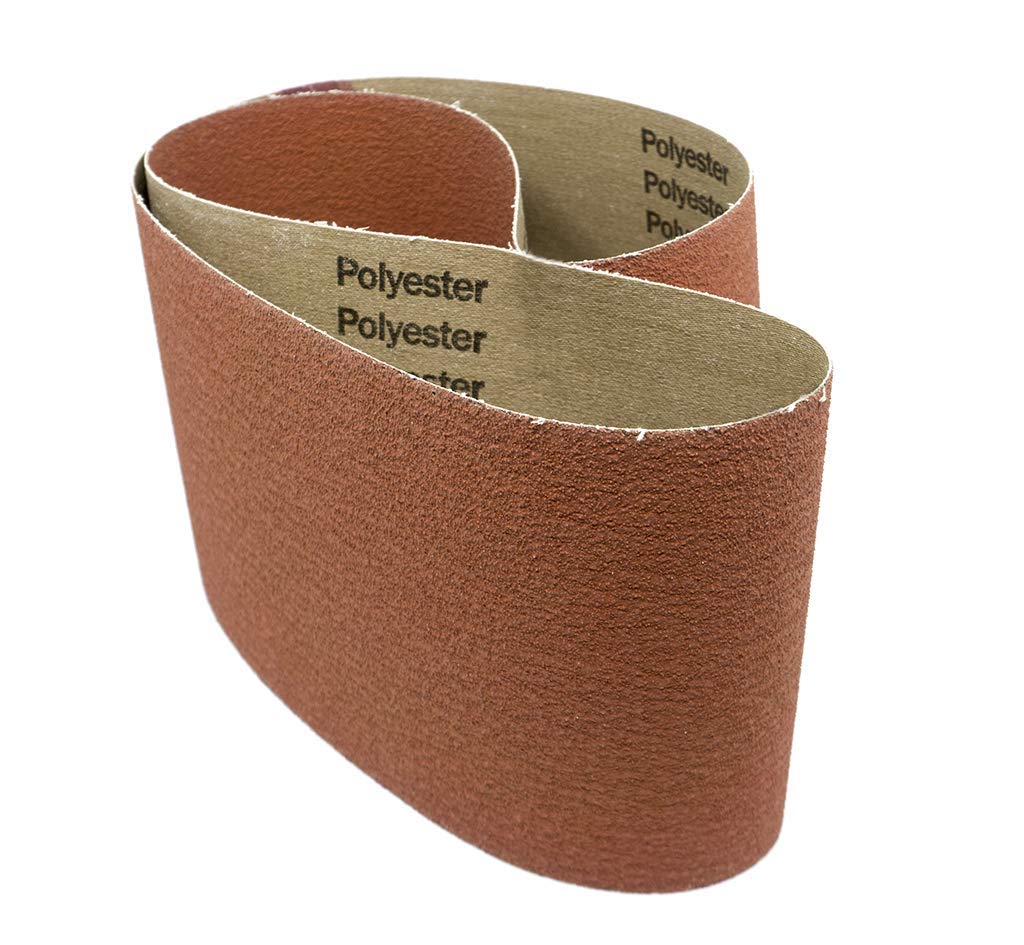 Benchmark Abrasives 6" x 48" Ceramic Sharpening Sanding Belts for Grinding Deburring Polishing Rust Removal on Metal, Stainless Steel, and Carbon Steel, Use with Belt Disc Sander (2 Pack) - 40 Grit