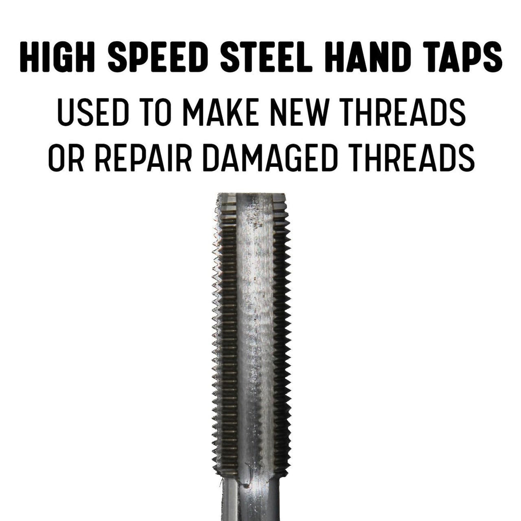 Drill America 1-1/8"-7 UNC Tap and Die Kit, HSS Plug Tap and Carbon Hex Die, POUT Series