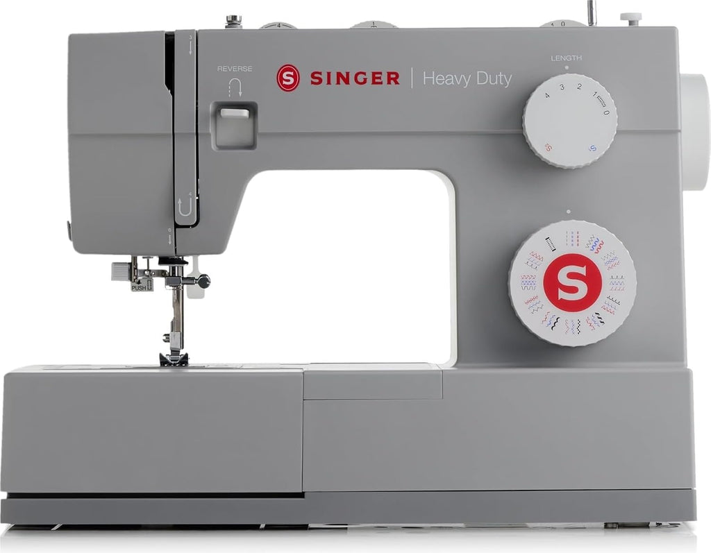 4452 (Grey) High Speed Heavy Duty Sewing Machine with Accessories | 32 stitches deliver 110 applications, 50% more