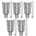 HeeHoo 5Pcs 16 mm TCT Annular Cutter 35 mm Depth x 3/4" Weldon Flat Shank