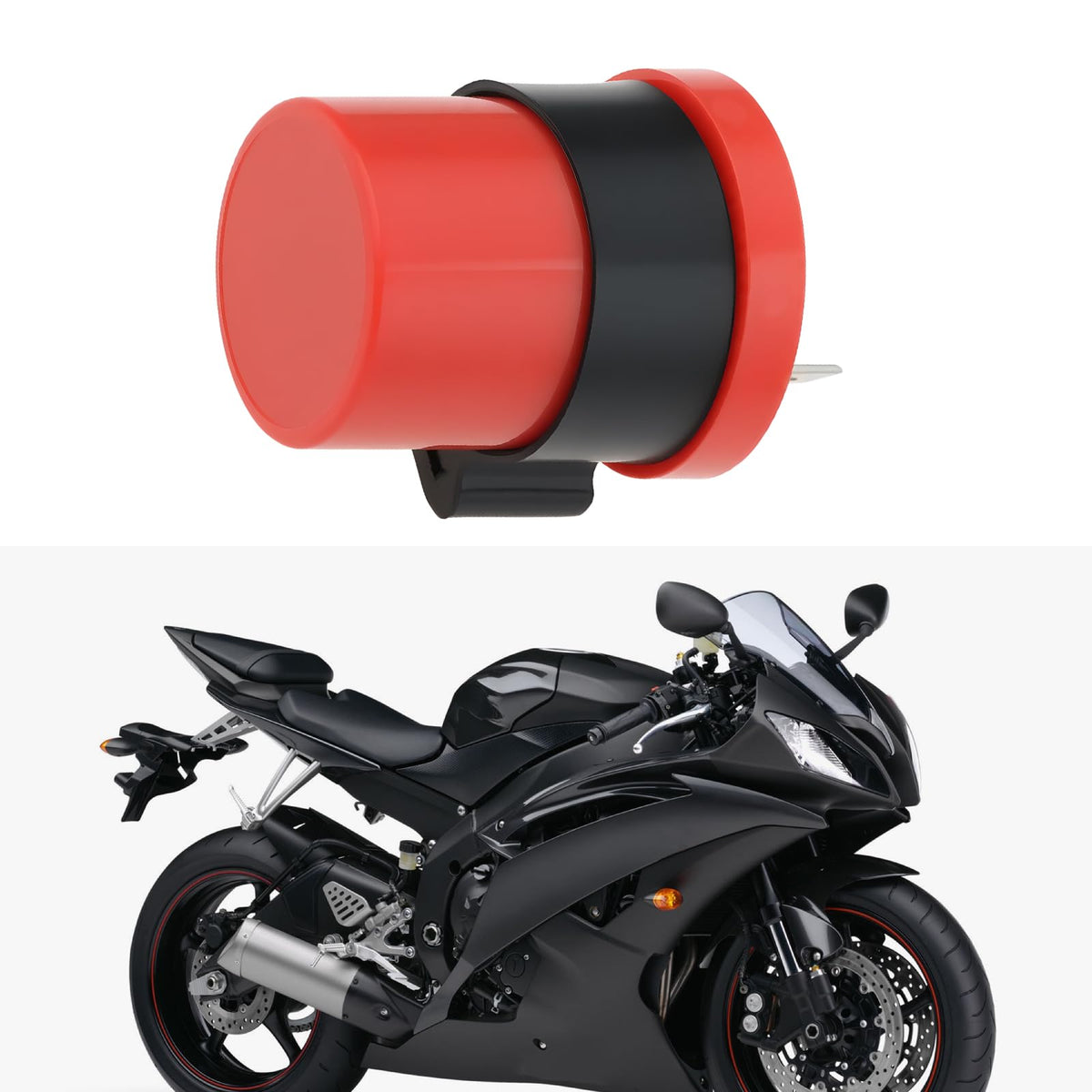 LT Easiyl 2pin Motorcycle Turn Signal Indicator Relay Flasher 8w DC 6V/12V for Motorcycles 39x29mm Red