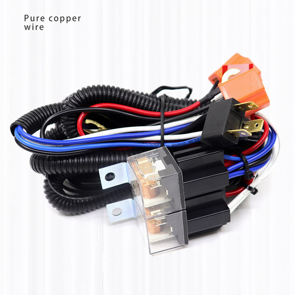 H4 LED Relay Harness For Bi-led Projector Lens LED Bulbs H4 Socket Cable Wiring