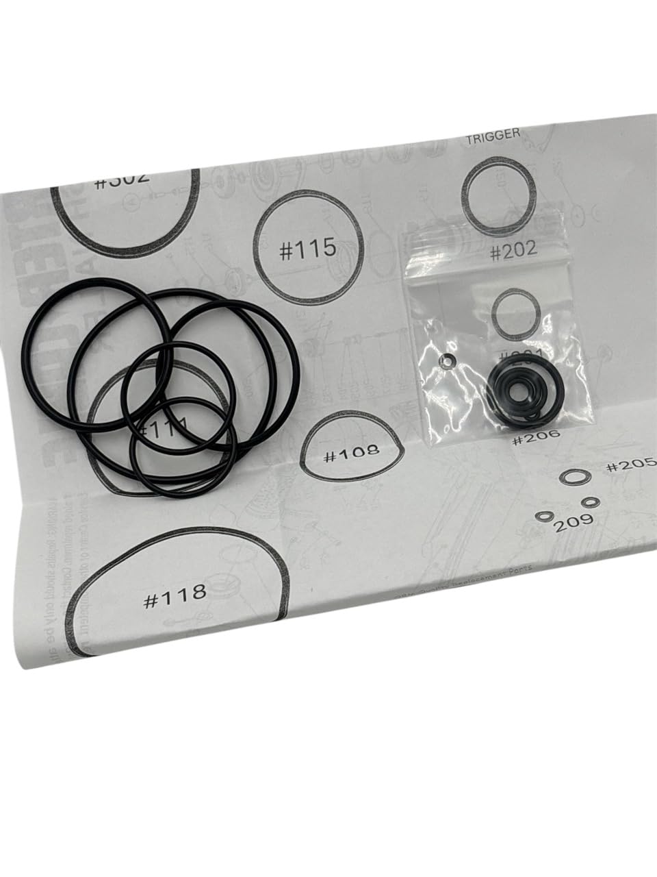 O-Ring Depot Nailer O-Ring Tool + Trigger o-Rings Kit Compatible with Porter Cable FN250B