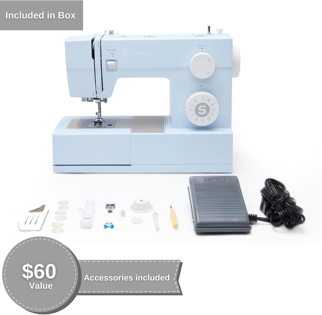 4423 (Meltwater Blue) Heavy Duty Sewing Machine with Accessories | 23 stitches deliver 97 applications, 50% more