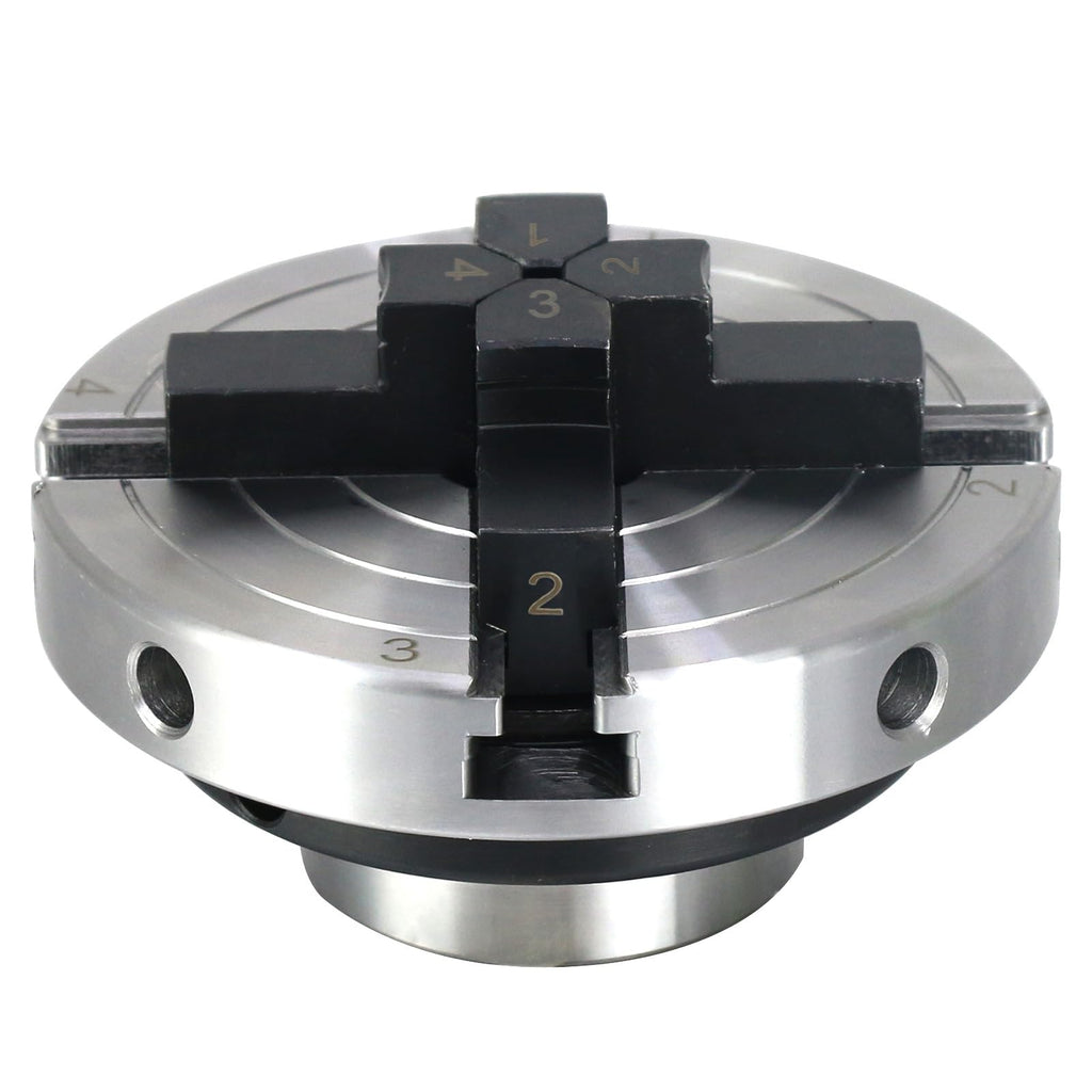 Wood Lathe Chuck, 4 Inch 4 Jaws, Self-Centering Lathe Chuck for Woodturning