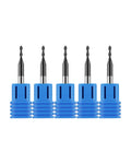 5PCS 1/16in Solid Carbide Ball Nose End Mill, 1/8" Shank Diameter, 2 Flute