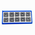 10PCS SNMG120412-MA Square Lathe Turning Carbide Inserts SNMG433 PVD Coated Turning Insert Used for Steel Stainless Iron Cast Iron for MSSNR/L Lathe Turning Tool Cut-Off Holder (SNMG120412-MA MM25)