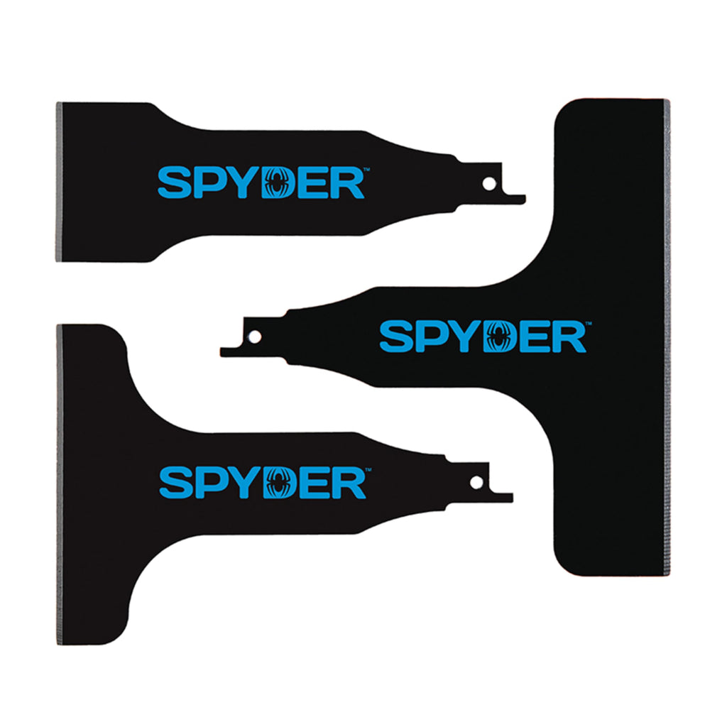 Spyder 3-Piece Scraper Blade Attachment Set for Reciprocating Saws, Includes 2, 4, and 6-inch Blades, for Removing Tile, Linoleum, Adhesives, Mastics, and More
