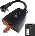 Outdoor Smart Plug, WiFi Heavy Duty 2 Outlet Timer, 1 Pack, 2.4GHz | IP44 Weatherproof Timer Outlet with App Wireless