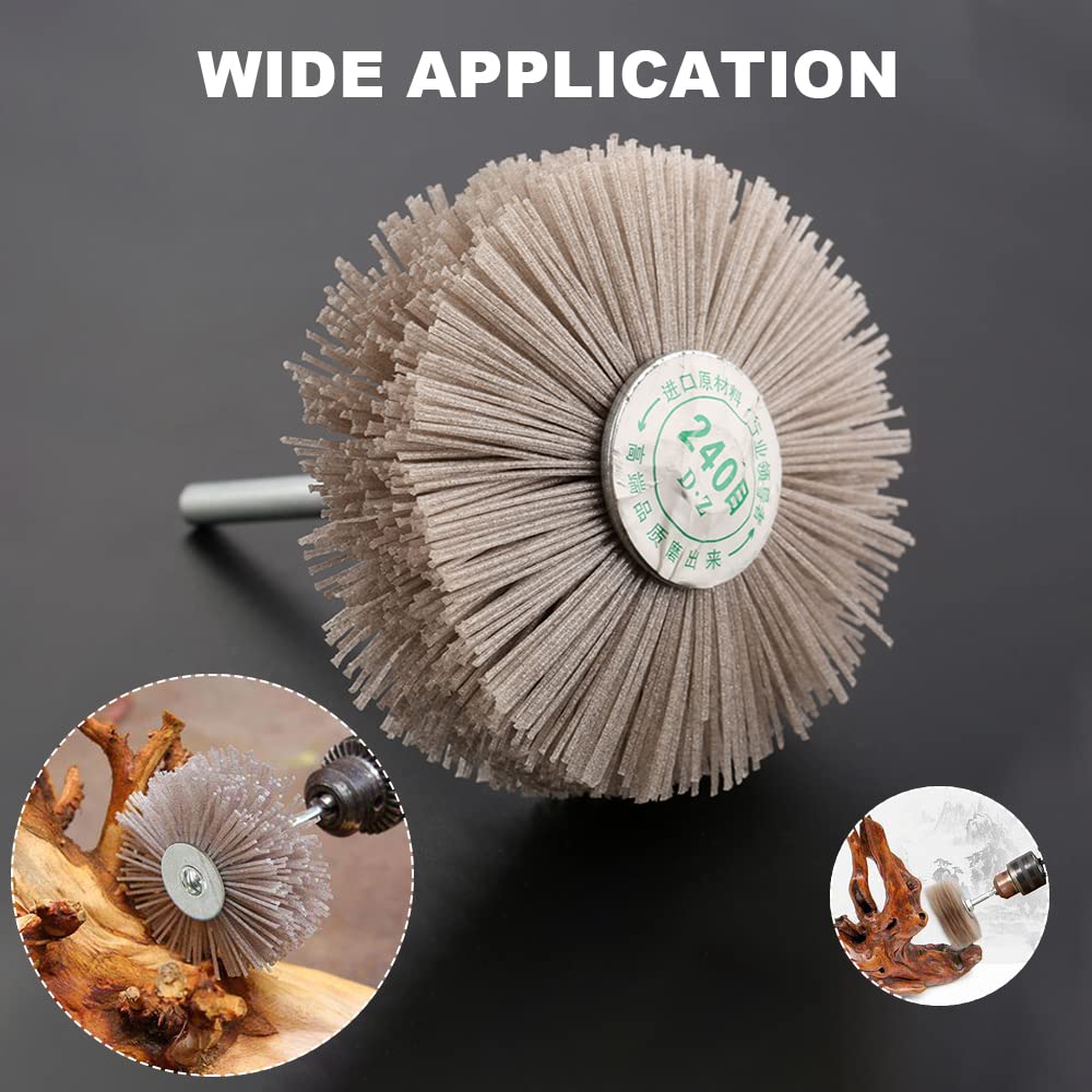 4PCS 80# 120# 180# 240# Nylon Wheel Brush,Abrasive Grinding Head