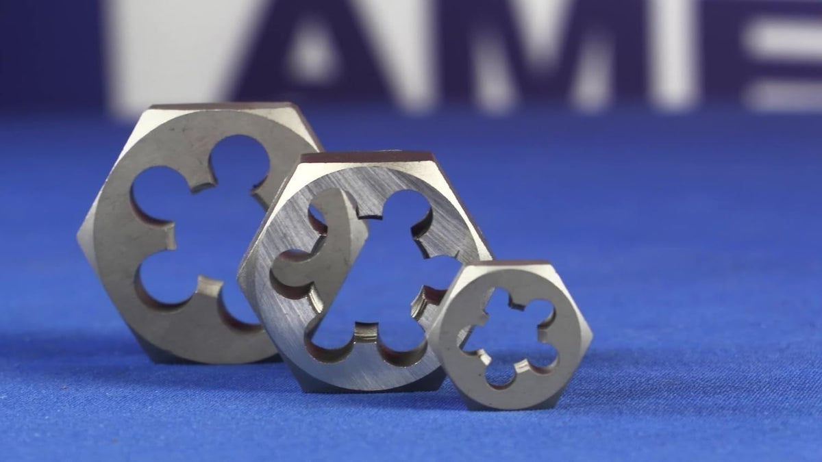 Drill America - DWTHX1147 1-1/4"-7 Carbon Steel Hex Rethreading Die, DWT Series