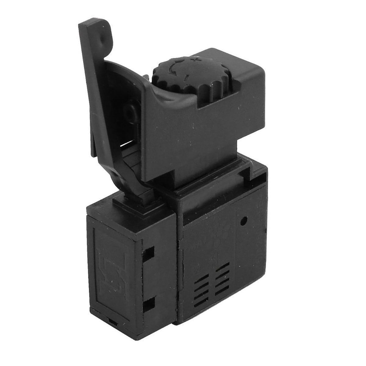 LDEXIN FA2-6/1BEK Trigger Button Switch DPST Hand Drill Optional Lock on Speed Control Push Button Power Tool Replacement Parts Black 6A AC 250V 5E4