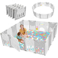 Modular Foldable Baby Playpen & Safety Activity Yard with Locking Walk-Through Gate for Infants & Toddlers