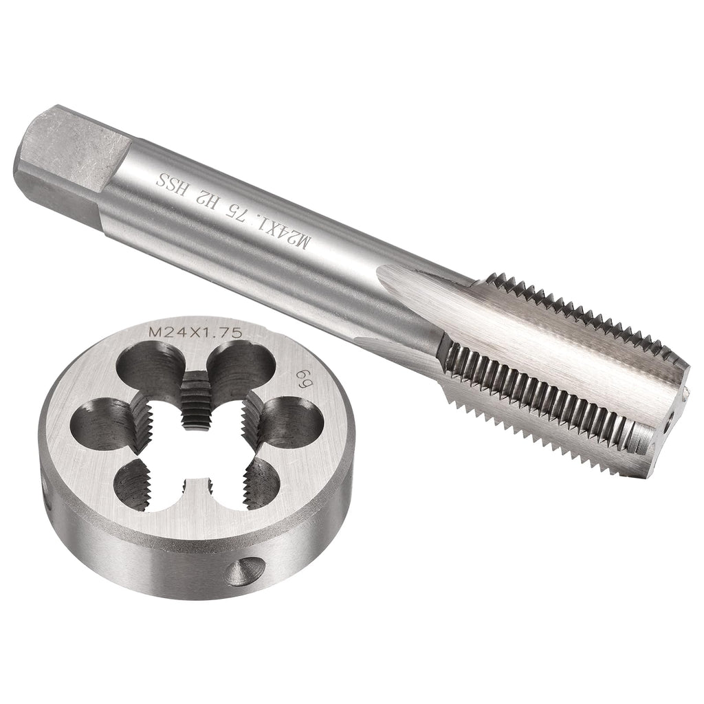 Workkyma M24x1.75 Tap and Die Set Metric M2 HSS Right Hand Threading Tool