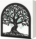 Napkin Holder for Table, Tree of Life Metal Napkin Dispenser, Black