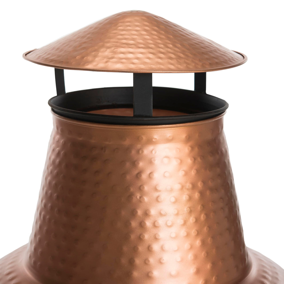 Outdoor Collection Lima Copper and Black Chiminea