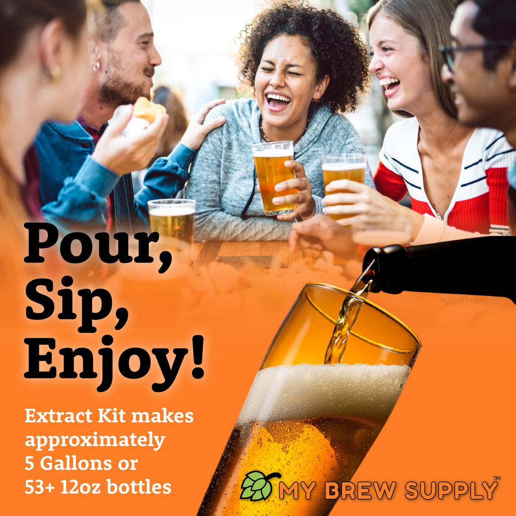 Bavarian Hefeweizen Beer Extract Kit | Bavarian Wheat Dry Malt Extract | German Hallertau Mittelfruh Pellet Hops |