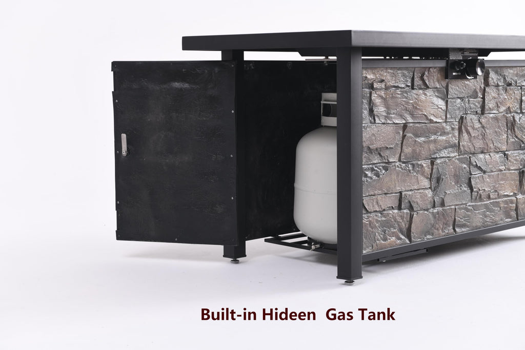 48 inch Propane Fire Pit Table with Ceramic Tile Top, 50000 BTU for Patio