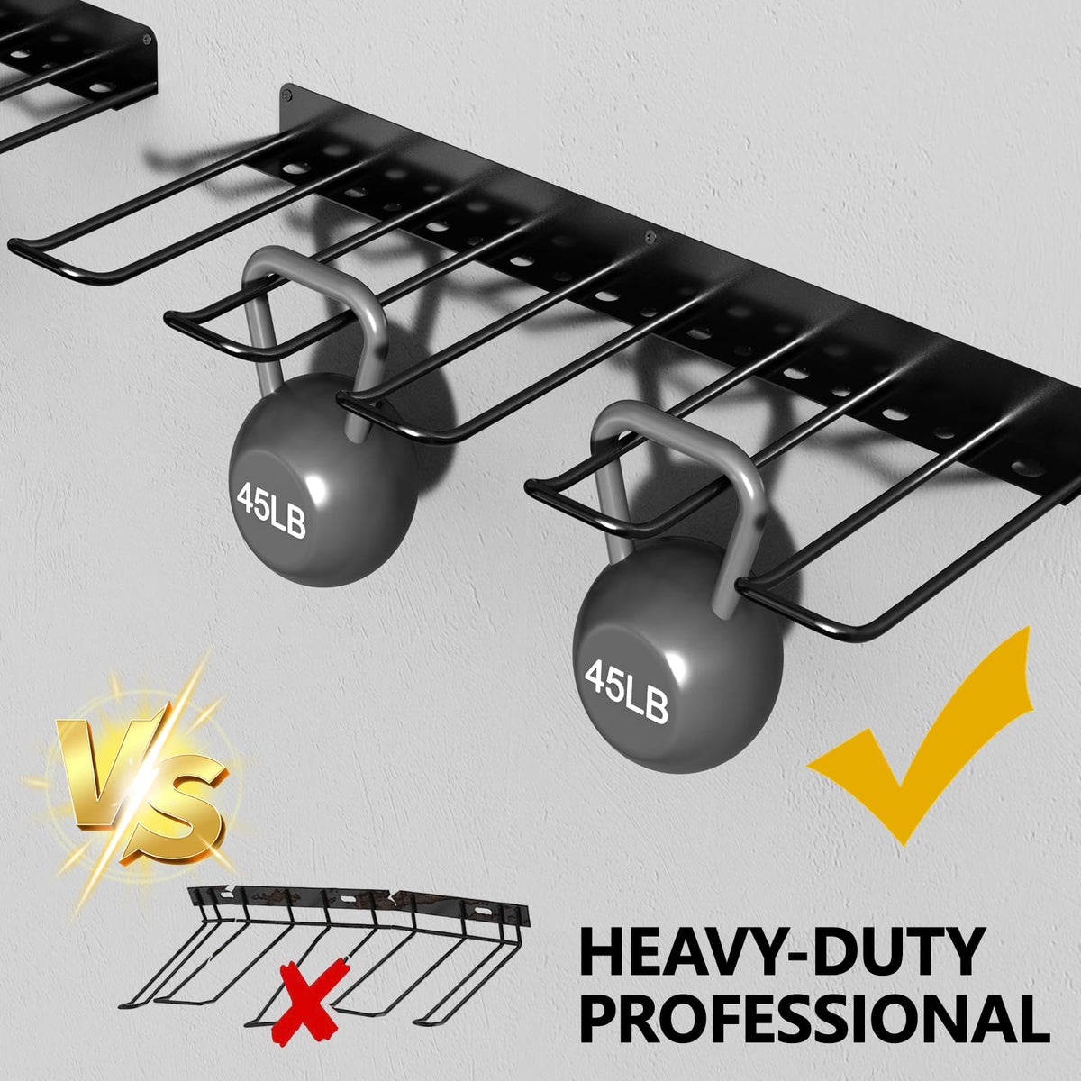 2 Pack Drill Holder, Power Tool Organizer Wall Mount, Heavy Duty Garage Storage and Tool Organizer, Ideal Garage