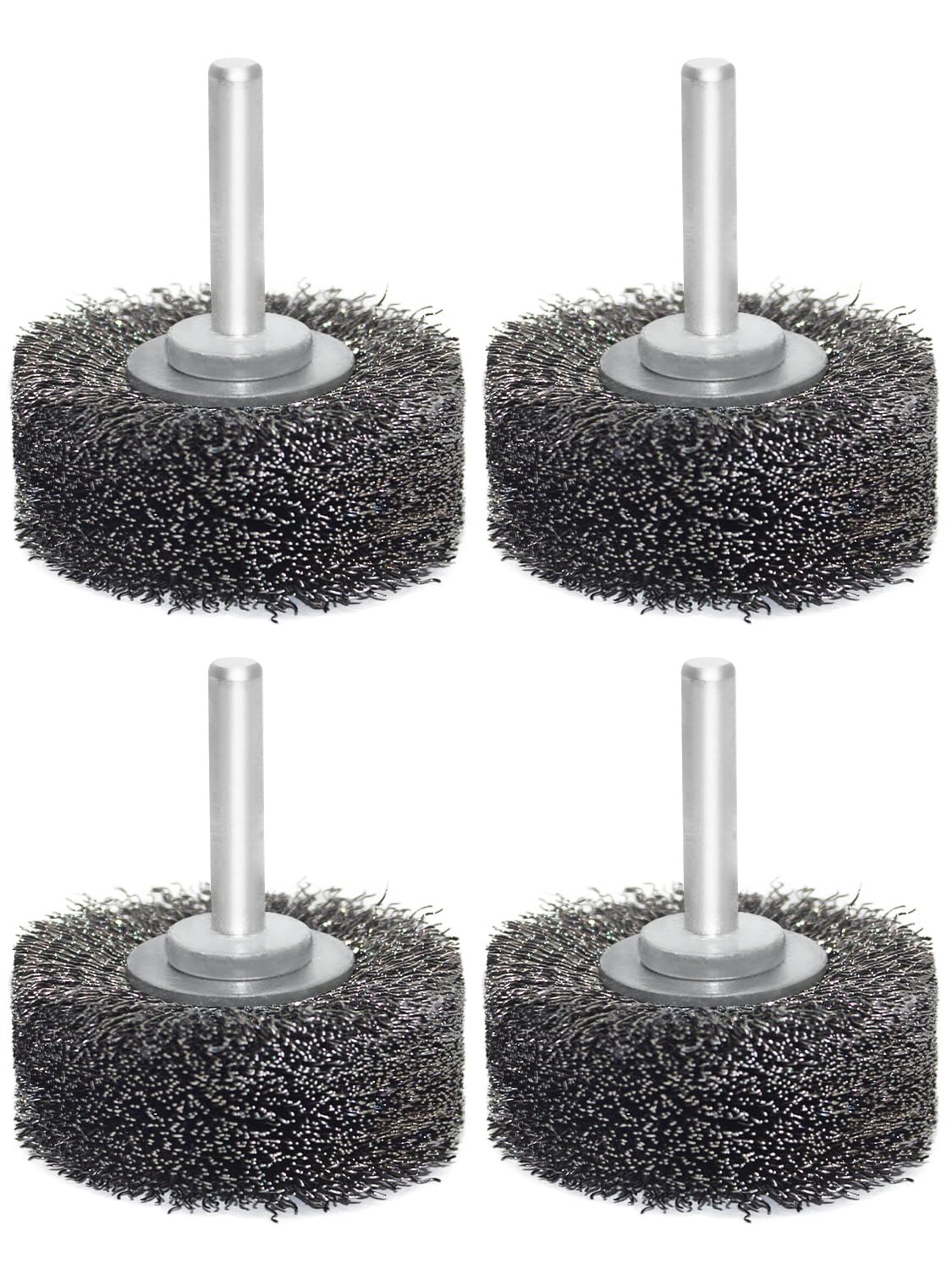 OSFTBVT Wire Wheel Brush 2x7/8in for Drill，Carbon Steel Wire Brushes-4pcs