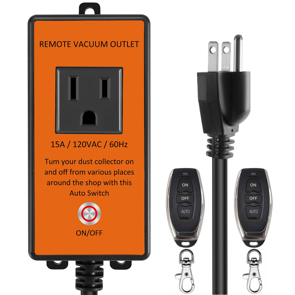 Automatic Remote Vacuum Outlet with 2 Remote Controls