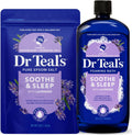 Dr. Teal's Epsom Salt Soaking Solution and Foaming Bath with Pure Epsom Salt Combo Pack, Lavender