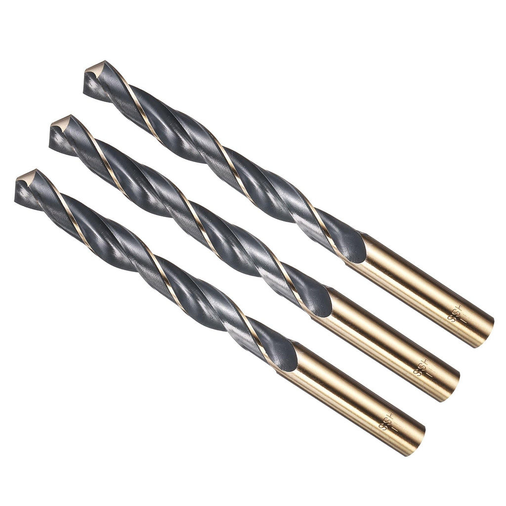 METALLIXITY Drill Bit (11mm) 4341 High-Speed Steel Black & Gold 3pcs