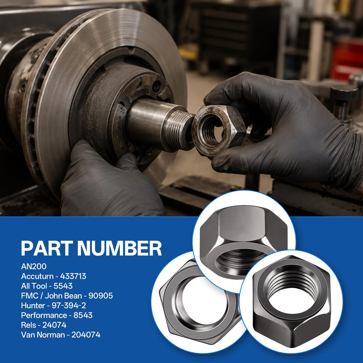 HQLDMYGS 1in Left Hand Coarse Thread Brake Lathe Arbor Nut