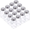 16 Pack Clear Salt and Pepper Shakers Glass Set, Retro Style Glass Spice Shakers with Stainless Tops