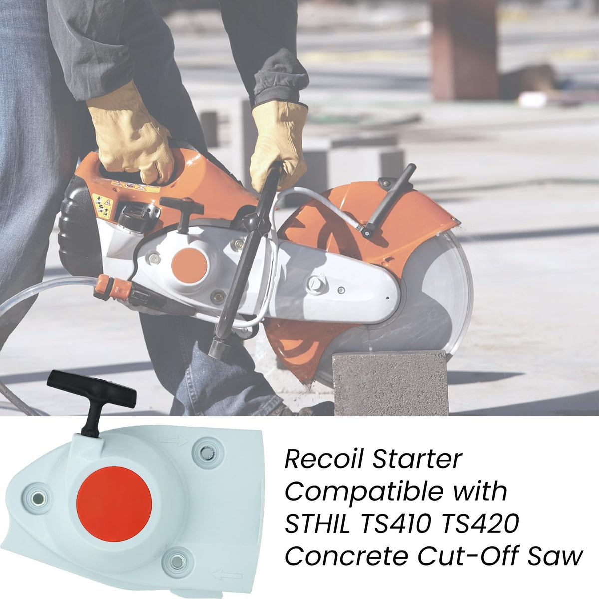 Heyzy 2 Pack TS420 Recoil Starter Compatible with STHIL TS410 TS420 TS410Z TS420Z TS480i TS510i Concrete Cut Off Saw 4238-190-0300